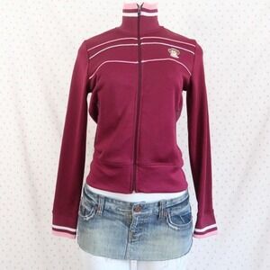y2k Aeropostale burgundy track jacket — S